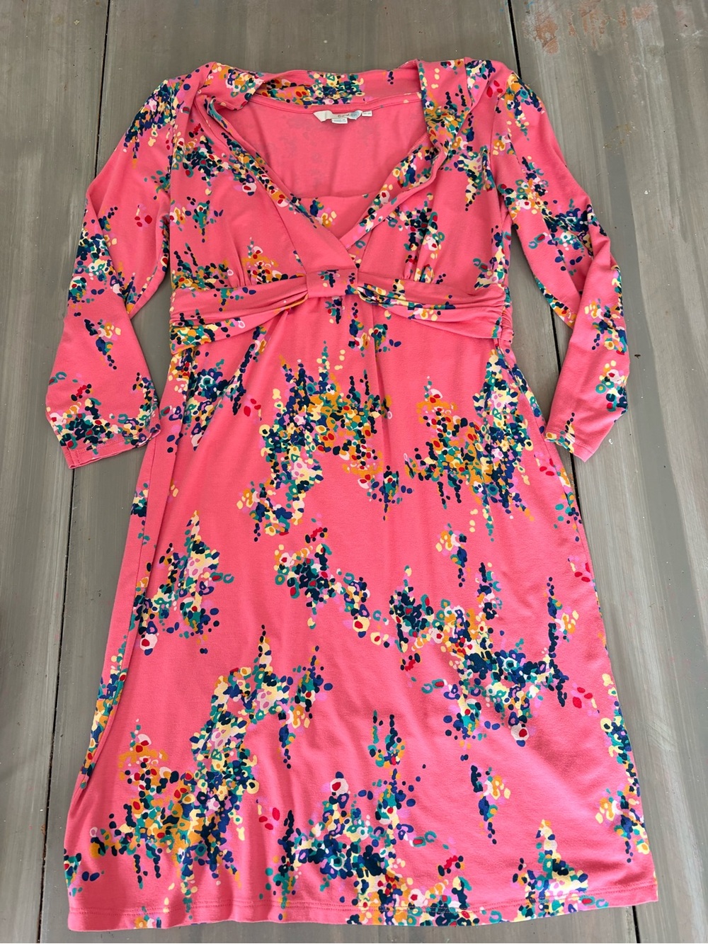 Boden Vibrant Pink Floral-Print Dress